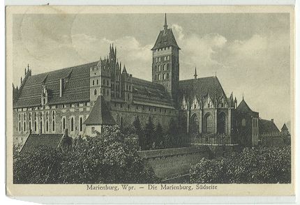 Marienburg - Die Marienburg, S�dseite 1928