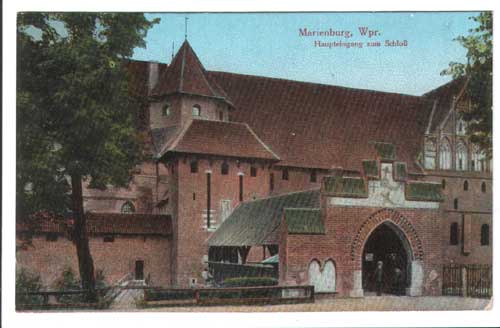 Malbork - Wej�cie g��wne do zamku 1916